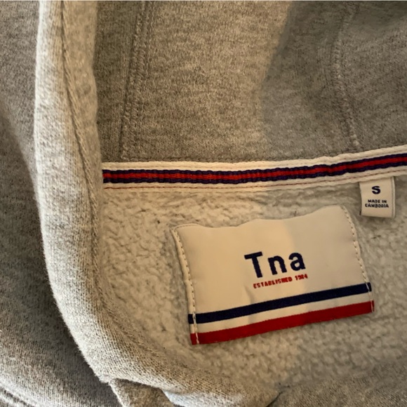 TNA Gray Hoodie with Red and Blue Accents - Picture 5 of 5